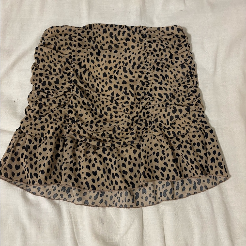 Cheetah print mini skirt